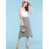 imageLock and Love Womens Solid Ombre Lightweight Flare Midi Pull On Closure Skirt SXXXL Plus SizeWb1105heathergrey