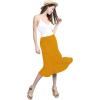imageLock and Love Womens Solid Ombre Lightweight Flare Midi Pull On Closure Skirt SXXXL Plus SizeWb1105mustard