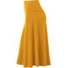 imageLock and Love Womens Solid Ombre Lightweight Flare Midi Pull On Closure Skirt SXXXL Plus SizeWb1105mustard