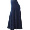 imageLock and Love Womens Solid Ombre Lightweight Flare Midi Pull On Closure Skirt SXXXL Plus SizeWb1105navy