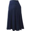 imageLock and Love Womens Solid Ombre Lightweight Flare Midi Pull On Closure Skirt SXXXL Plus SizeWb1105navy