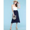 imageLock and Love Womens Solid Ombre Lightweight Flare Midi Pull On Closure Skirt SXXXL Plus SizeWb1105navy