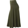 imageLock and Love Womens Solid Ombre Lightweight Flare Midi Pull On Closure Skirt SXXXL Plus SizeWb1105olive