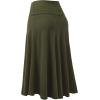 imageLock and Love Womens Solid Ombre Lightweight Flare Midi Pull On Closure Skirt SXXXL Plus SizeWb1105olive