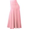 imageLock and Love Womens Solid Ombre Lightweight Flare Midi Pull On Closure Skirt SXXXL Plus SizeWb1105pink