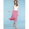 imageLock and Love Womens Solid Ombre Lightweight Flare Midi Pull On Closure Skirt SXXXL Plus SizeWb1105pink