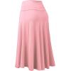 imageLock and Love Womens Solid Ombre Lightweight Flare Midi Pull On Closure Skirt SXXXL Plus SizeWb1105pink