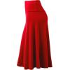 imageLock and Love Womens Solid Ombre Lightweight Flare Midi Pull On Closure Skirt SXXXL Plus SizeWb1105red