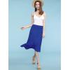 imageLock and Love Womens Solid Ombre Lightweight Flare Midi Pull On Closure Skirt SXXXL Plus SizeWb1105royalbrite