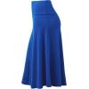 imageLock and Love Womens Solid Ombre Lightweight Flare Midi Pull On Closure Skirt SXXXL Plus SizeWb1105royalbrite