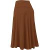 imageLock and Love Womens Solid Ombre Lightweight Flare Midi Pull On Closure Skirt SXXXL Plus SizeWb1105rust