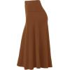 imageLock and Love Womens Solid Ombre Lightweight Flare Midi Pull On Closure Skirt SXXXL Plus SizeWb1105rust