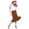 imageLock and Love Womens Solid Ombre Lightweight Flare Midi Pull On Closure Skirt SXXXL Plus SizeWb1105rust