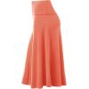 imageLock and Love Womens Solid Ombre Lightweight Flare Midi Pull On Closure Skirt SXXXL Plus SizeWb1105salmon