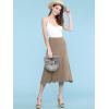 imageLock and Love Womens Solid Ombre Lightweight Flare Midi Pull On Closure Skirt SXXXL Plus SizeWb1105taupe
