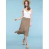 imageLock and Love Womens Solid Ombre Lightweight Flare Midi Pull On Closure Skirt SXXXL Plus SizeWb1105taupe