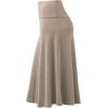 imageLock and Love Womens Solid Ombre Lightweight Flare Midi Pull On Closure Skirt SXXXL Plus SizeWb1105taupe