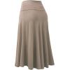 imageLock and Love Womens Solid Ombre Lightweight Flare Midi Pull On Closure Skirt SXXXL Plus SizeWb1105taupe