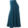 imageLock and Love Womens Solid Ombre Lightweight Flare Midi Pull On Closure Skirt SXXXL Plus SizeWb1105teal