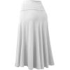 imageLock and Love Womens Solid Ombre Lightweight Flare Midi Pull On Closure Skirt SXXXL Plus SizeWb1105white