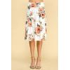 imageLock and Love Womens Solid Ombre Lightweight Flare Midi Pull On Closure Skirt SXXXL Plus SizeWb1105whitefloral