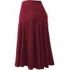 imageLock and Love Womens Solid Ombre Lightweight Flare Midi Pull On Closure Skirt SXXXL Plus SizeWb1105wine