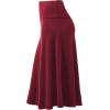 imageLock and Love Womens Solid Ombre Lightweight Flare Midi Pull On Closure Skirt SXXXL Plus SizeWb1105wine