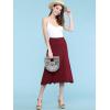 imageLock and Love Womens Solid Ombre Lightweight Flare Midi Pull On Closure Skirt SXXXL Plus SizeWb1105wine