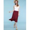 imageLock and Love Womens Solid Ombre Lightweight Flare Midi Pull On Closure Skirt SXXXL Plus SizeWb1105wine