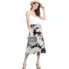 imageLock and Love Womens Solid Ombre Lightweight Flare Midi Pull On Closure Skirt SXXXL Plus SizeWb2345whiteblack