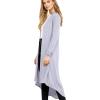 imageLock and Love Womens Casual Long Open Front Drape Lightweight Duster High Low Hem Maxi Long Sleeve CardiganWsk2291grey