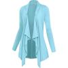 imageLock and Love Womens Drape Front Open Cardigan Long Sleeve Irregular Hem S5XL Plus SizeWsk2105aqua