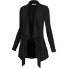 imageLock and Love Womens Drape Front Open Cardigan Long Sleeve Irregular Hem S5XL Plus SizeWsk2105black
