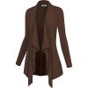 imageLock and Love Womens Drape Front Open Cardigan Long Sleeve Irregular Hem S5XL Plus SizeWsk2105brown