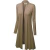 imageLock and Love Womens Long Cardigan  Fall Casual Draped Open Front Lightweight Duster with Long SleevesWsk1048taupe