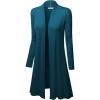 imageLock and Love Womens Long Cardigan  Fall Casual Draped Open Front Lightweight Duster with Long SleevesWsk1048teal