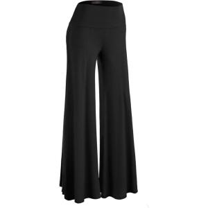imageLL Womens Chic Palazzo Lounge Pants  Made in USAWb750black