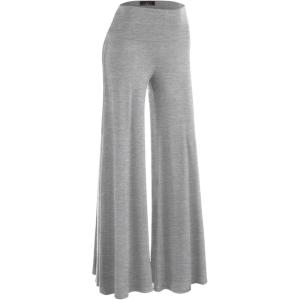 imageLL Womens Chic Palazzo Lounge Pants  Made in USAWb750heathergray