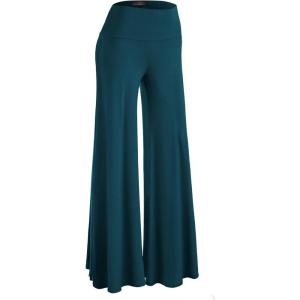 imageLL Womens Chic Palazzo Lounge Pants  Made in USAWb750teal