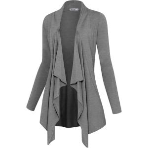 imageLock and Love Womens Drape Front Open Cardigan Long Sleeve Irregular Hem S5XL Plus SizeWsk2105hdg