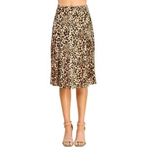 imageLock and Love Womens Solid Ombre Lightweight Flare Midi Pull On Closure Skirt SXXXL Plus SizeWb1105leopard