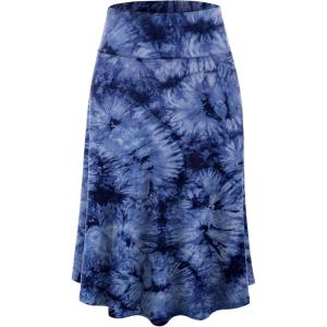 imageLock and Love Womens Solid Ombre Lightweight Flare Midi Pull On Closure Skirt SXXXL Plus SizeWb2345navy