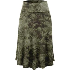 imageLock and Love Womens Solid Ombre Lightweight Flare Midi Pull On Closure Skirt SXXXL Plus SizeWb2345olive