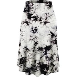 imageLock and Love Womens Solid Ombre Lightweight Flare Midi Pull On Closure Skirt SXXXL Plus SizeWb2345whiteblack