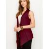 imageLL WSK2108 Womens Drape Front Open Cardigan Long Sleeve Irregular Hem S5XL Plus Size M Wine