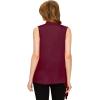 imageLL WSK2108 Womens Drape Front Open Cardigan Long Sleeve Irregular Hem S5XL Plus Size M Wine