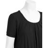 imageLL Womens Scoop Neck Short Sleeve Front Pleated Tunic  Made in USAWt1175black