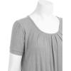 imageLL Womens Scoop Neck Short Sleeve Front Pleated Tunic  Made in USAWt1175heathergrey