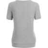 imageLL Womens Scoop Neck Short Sleeve Front Pleated Tunic  Made in USAWt1175heathergrey