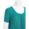 imageLL Womens Scoop Neck Short Sleeve Front Pleated Tunic  Made in USAWt1175jade
